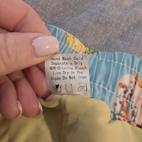 Kids Swim Trunks with Donut Print - Picture 3 of 5